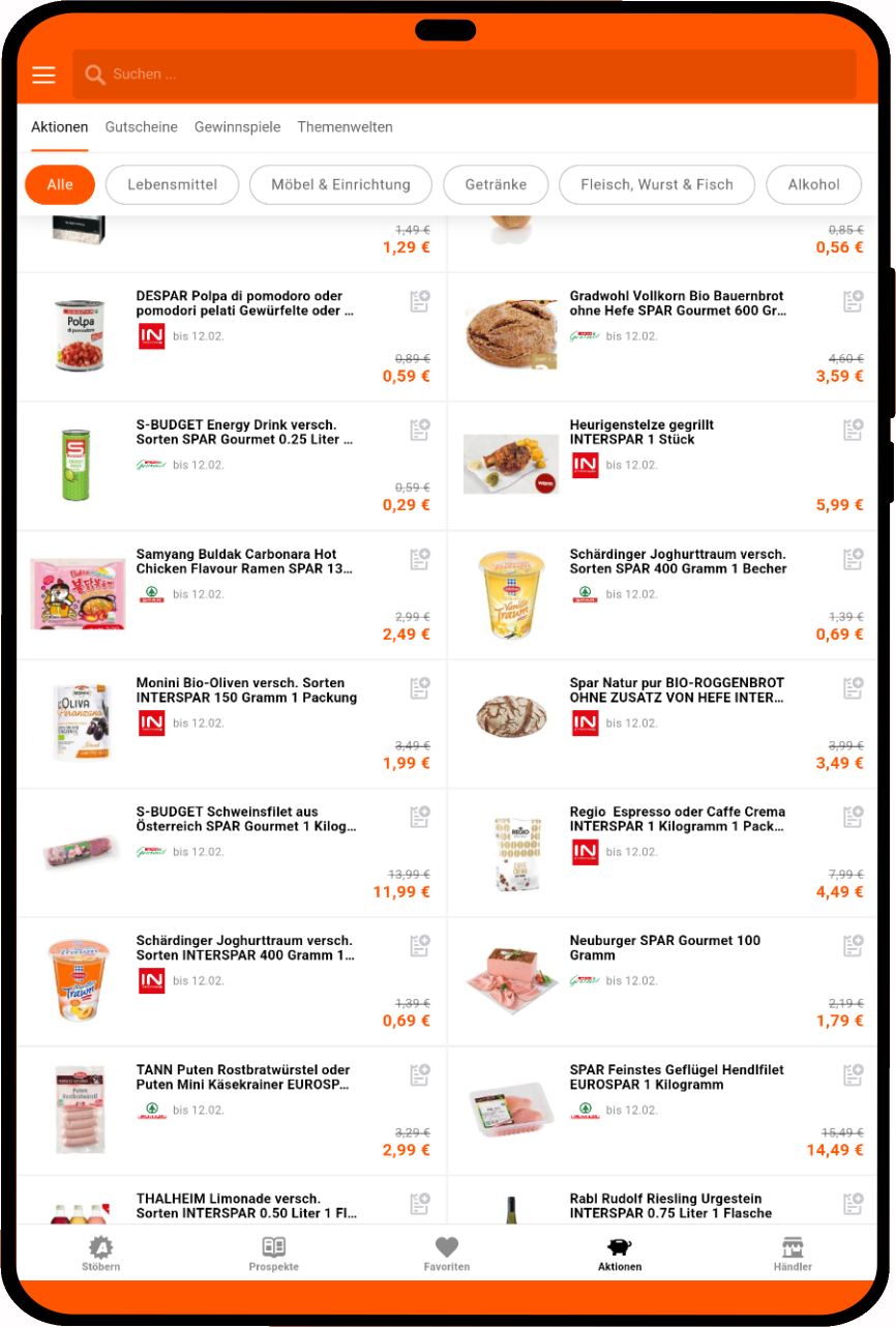 tablet_portrait screenshot of Leaflets &amp; Promotion App