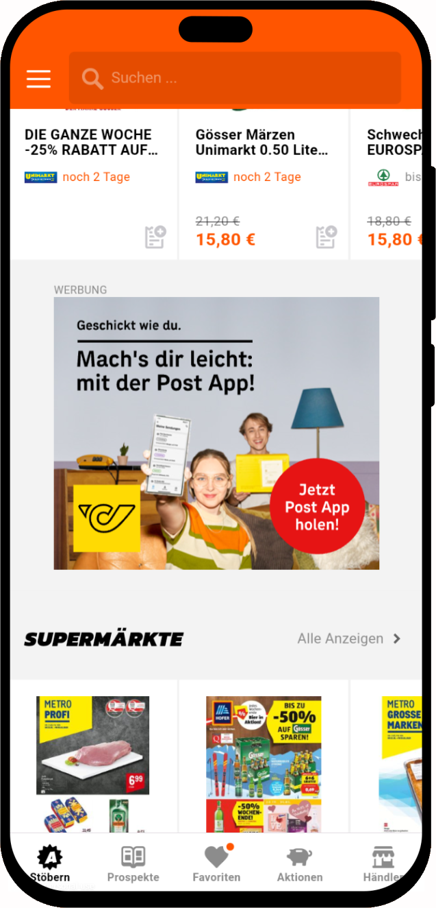mobile screenshot of Leaflets &amp; Promotion App