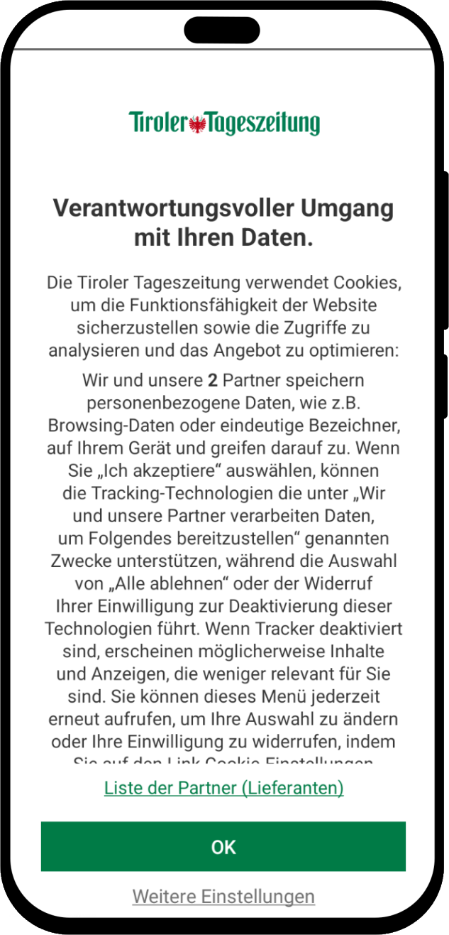 mobile screenshot of Newspaper App