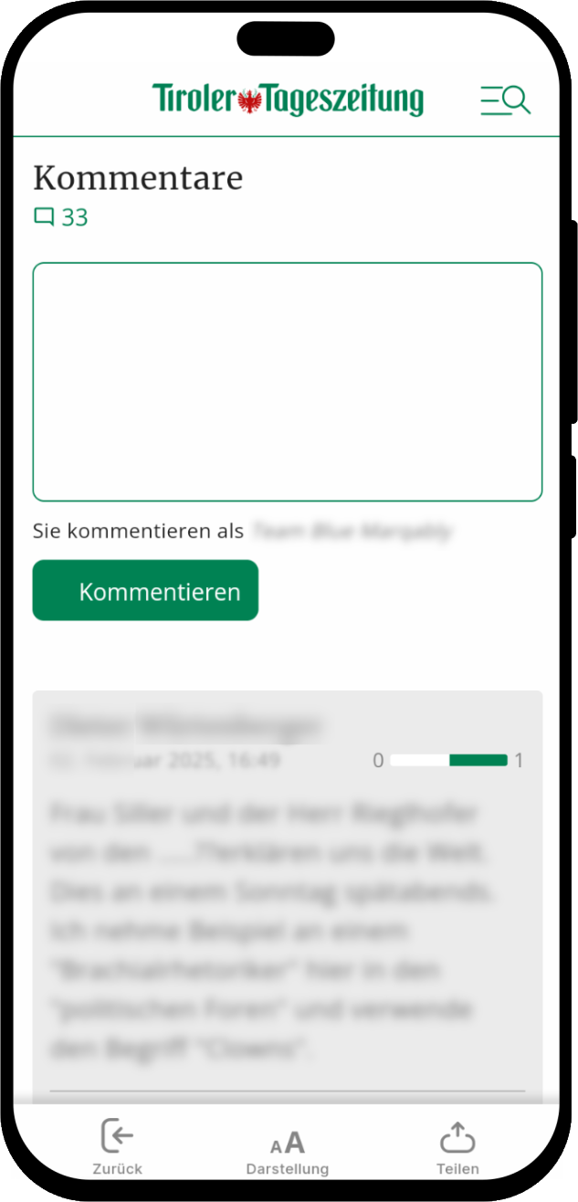 mobile screenshot of Newspaper App