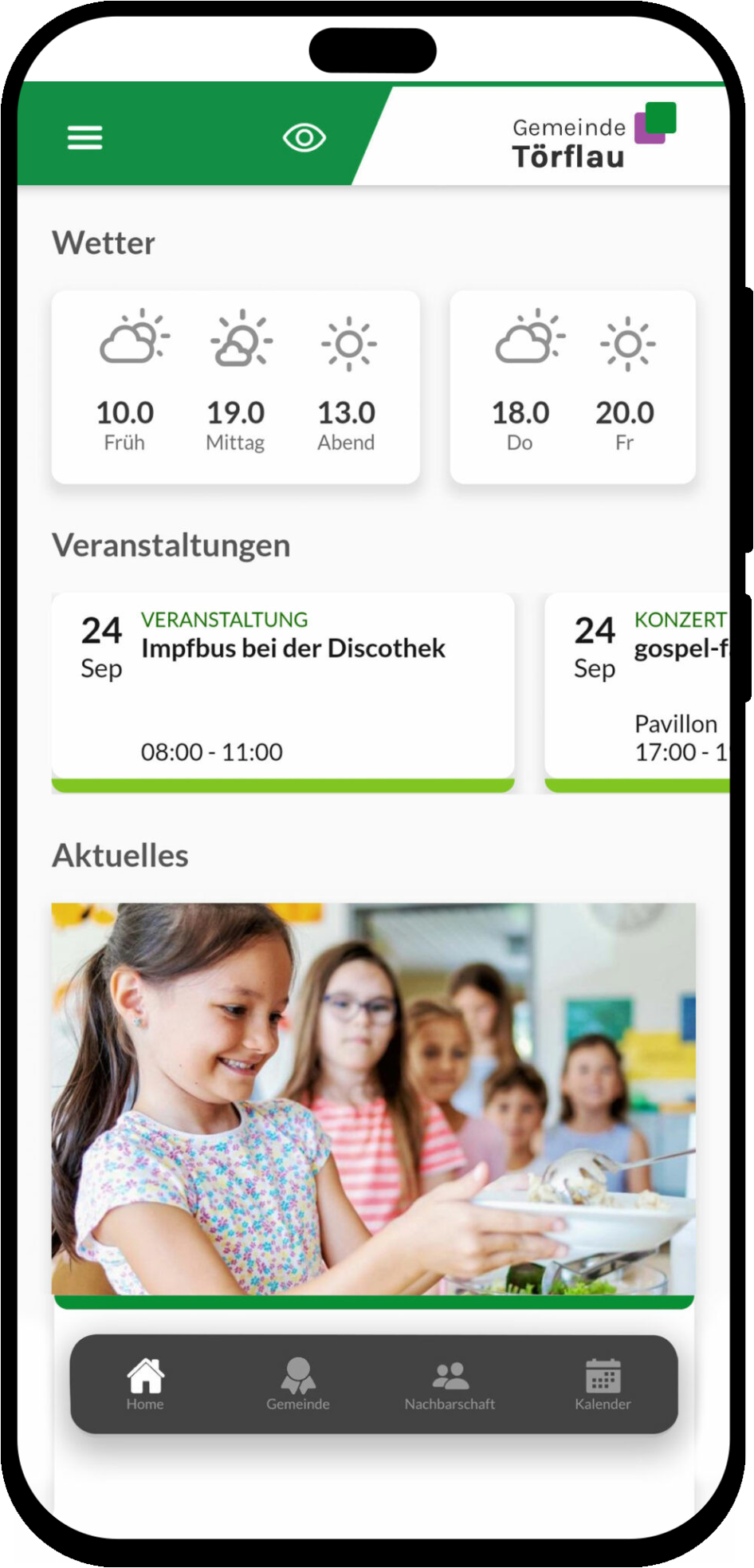 mobile screenshot of Municipality App Framework