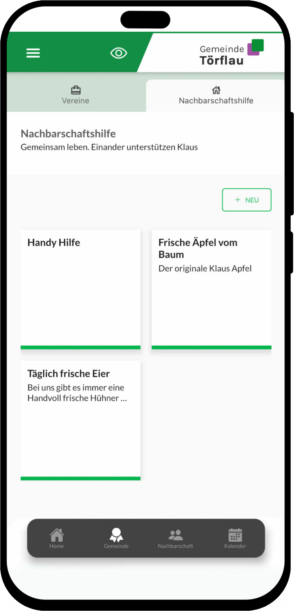 mobile screenshot of Municipality App Framework
