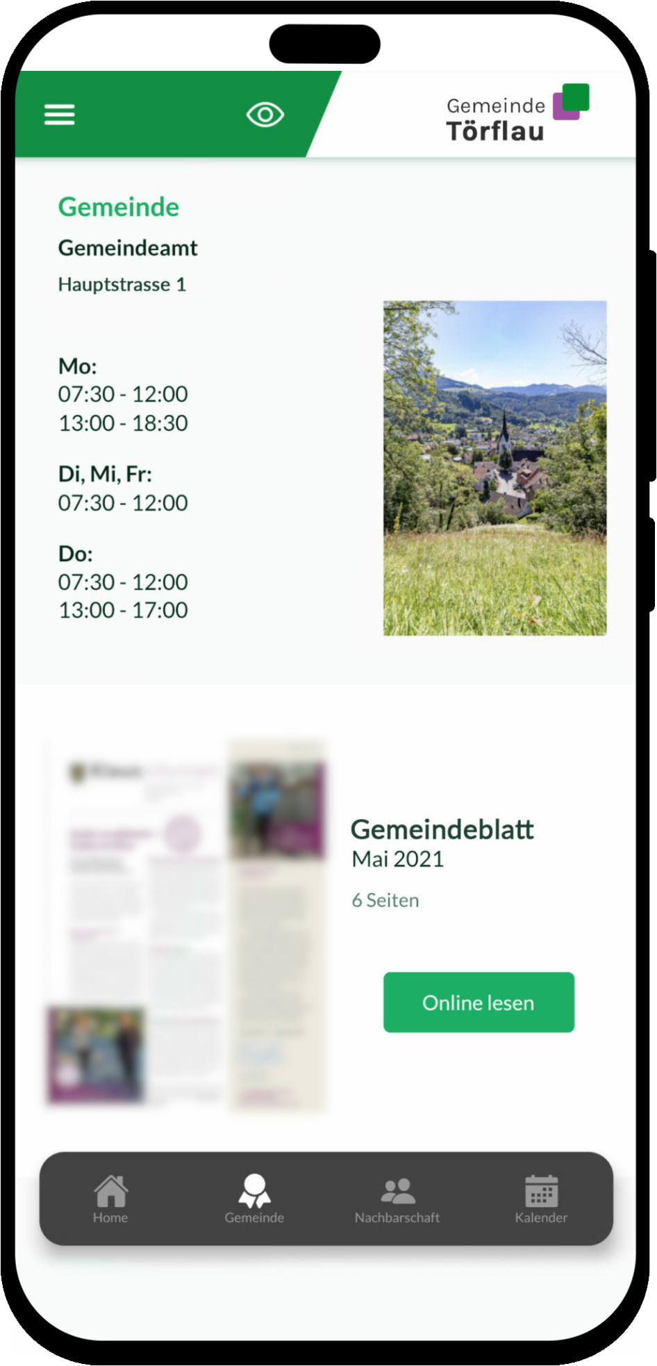 mobile screenshot of Municipality App Framework
