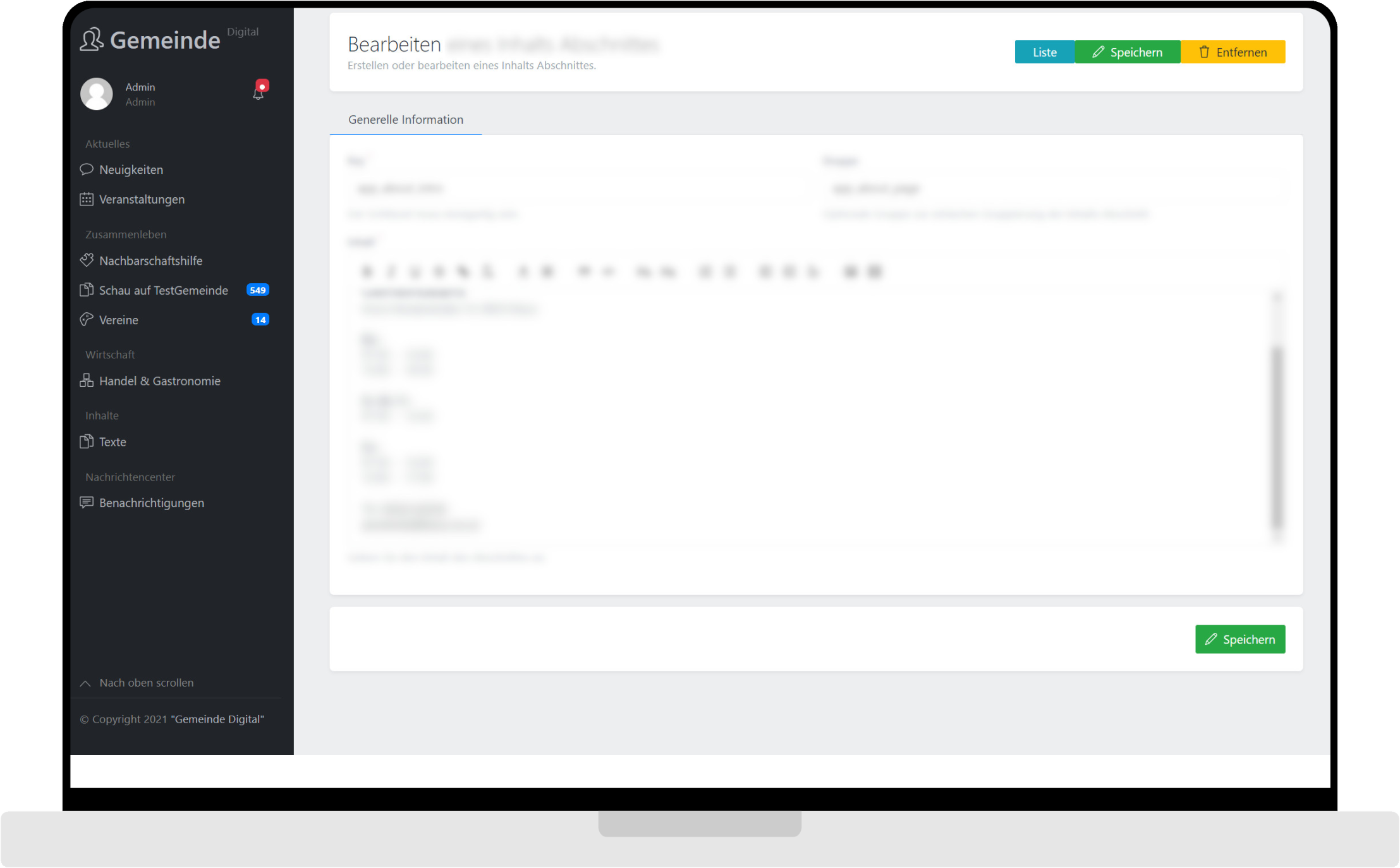 desktop screenshot of Municipality App Framework