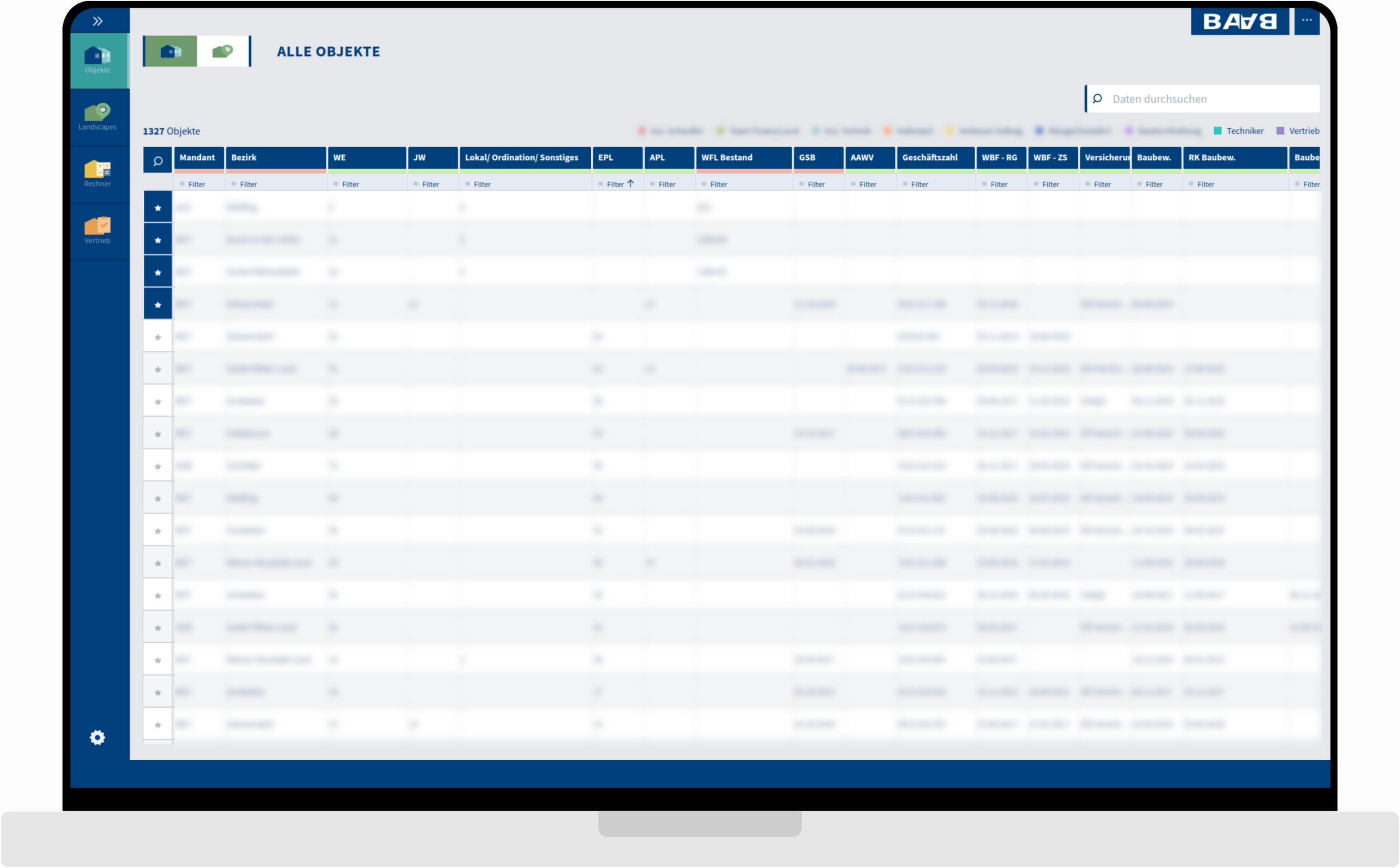 desktop screenshot of Data Management Platform