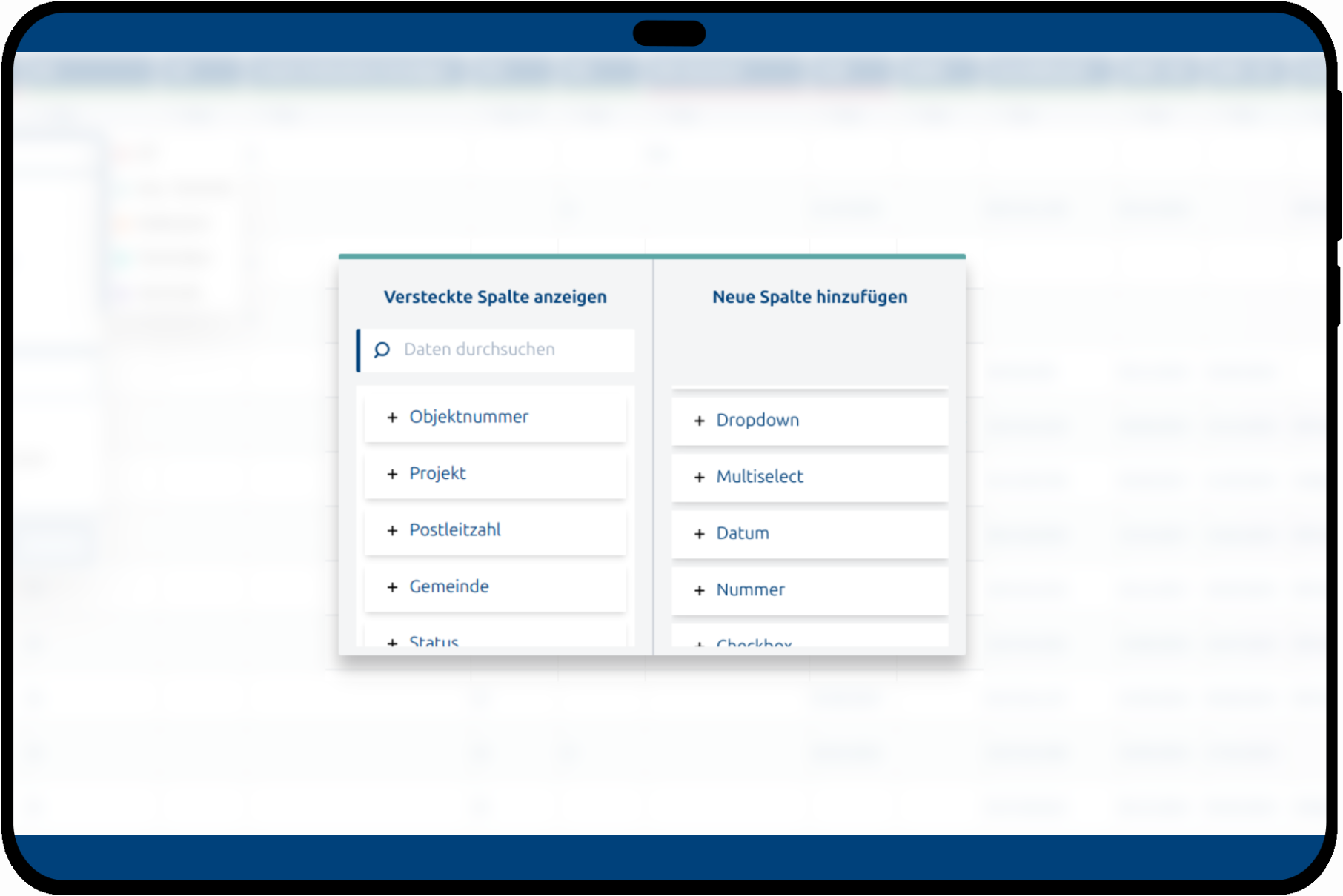 tablet_landscape screenshot of Data Management Platform