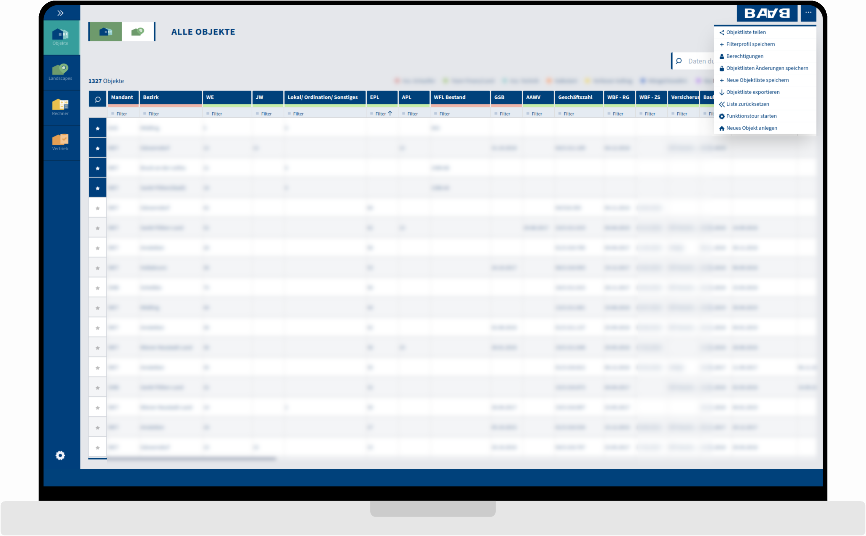 desktop screenshot of Data Management Platform
