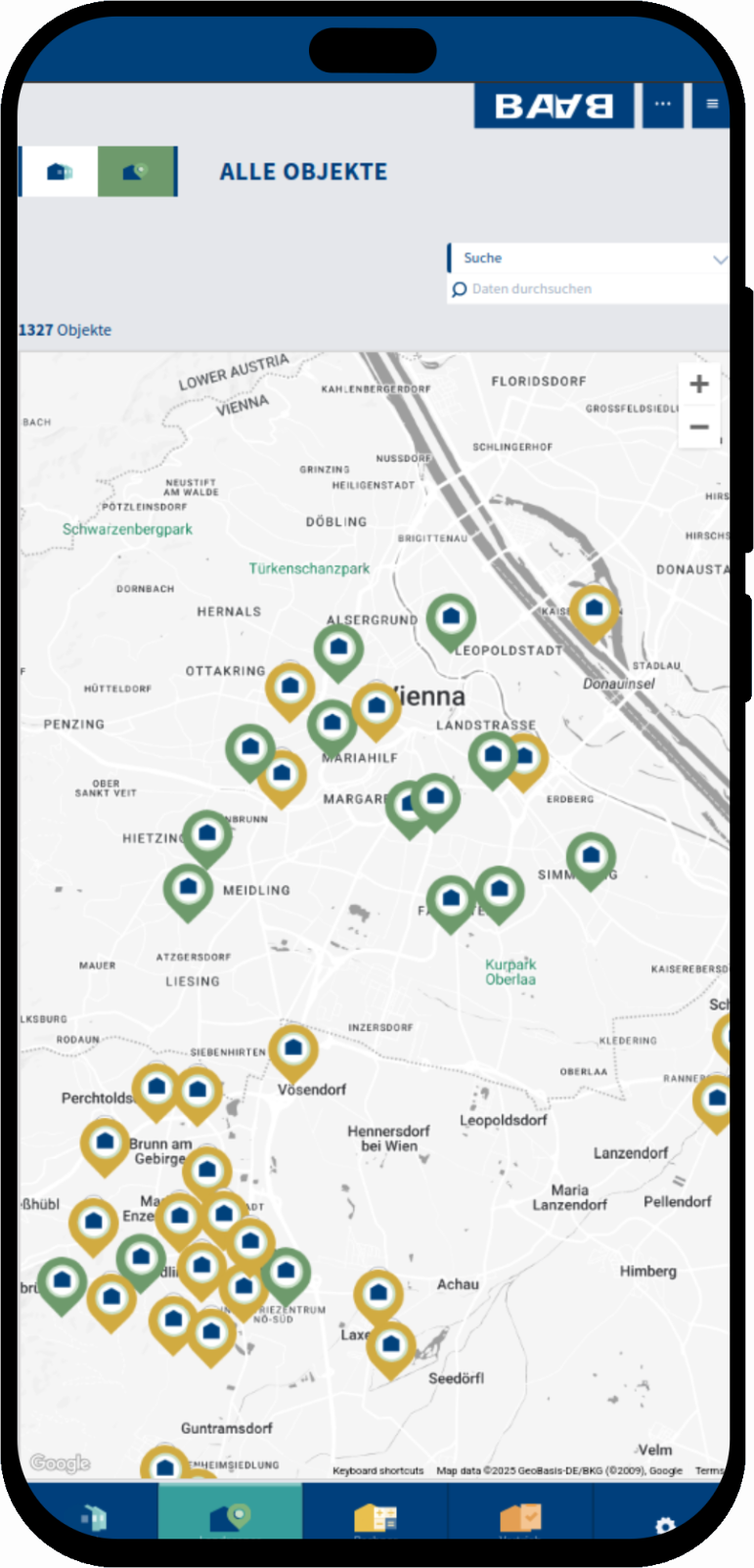 mobile screenshot of Data Management Platform