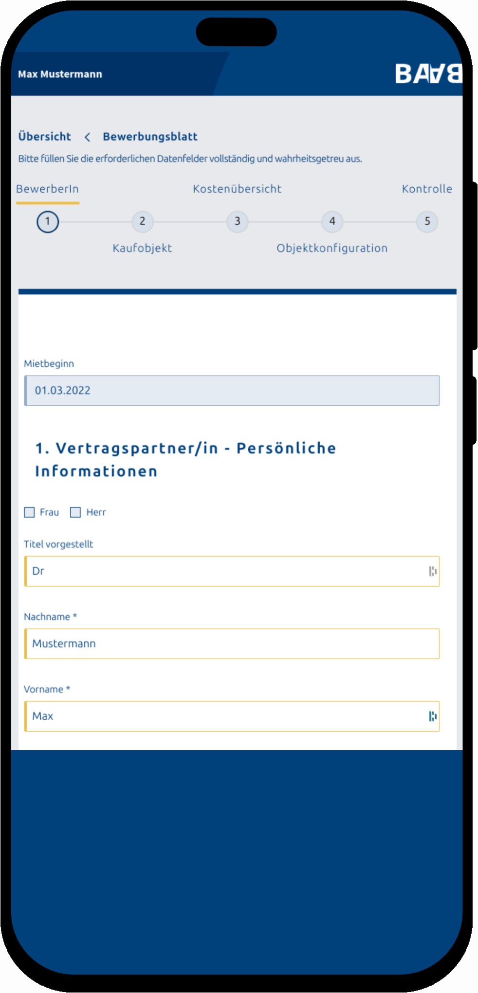 mobile screenshot of Data Management Platform