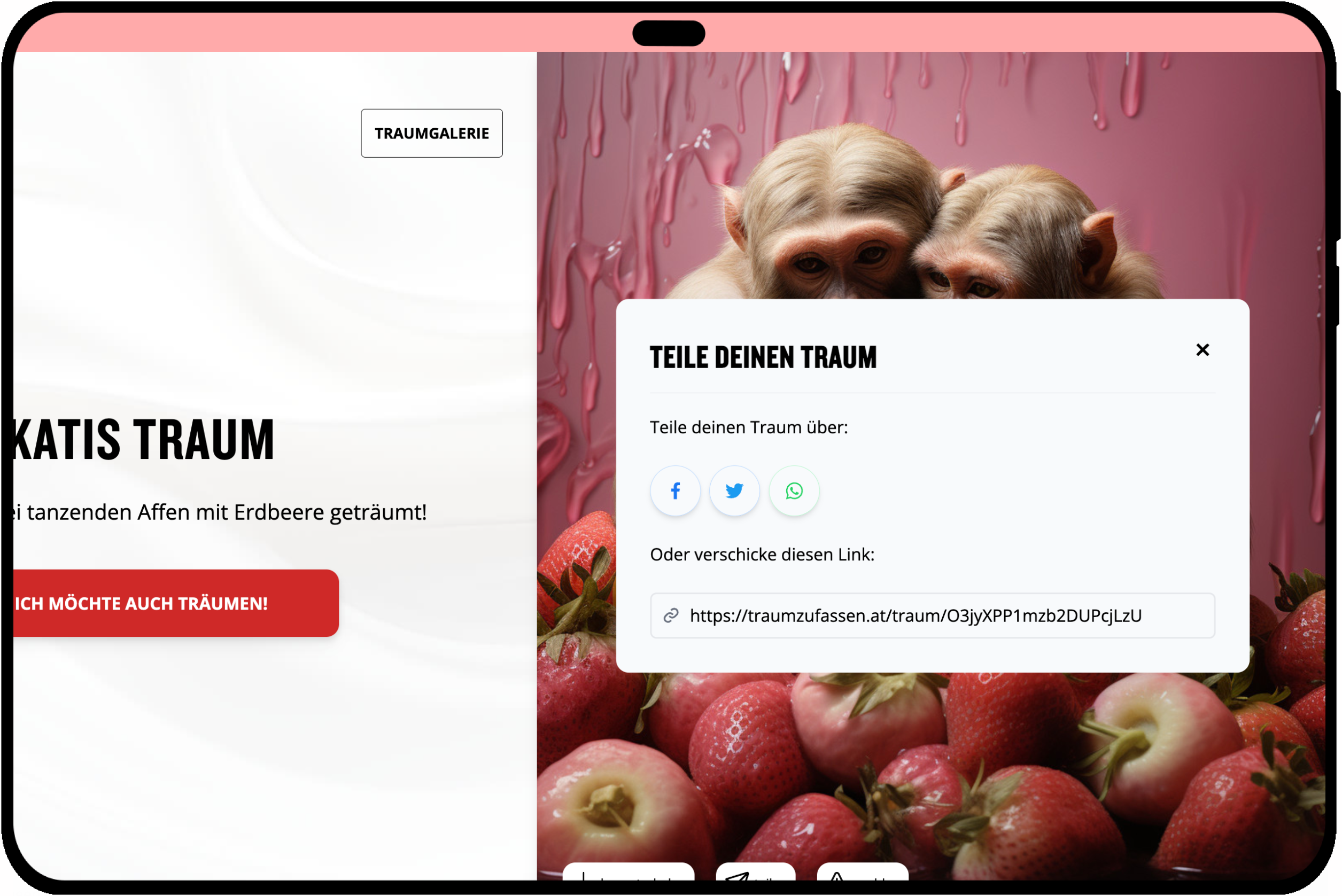 tablet_landscape screenshot of AI Dream Image Generator
