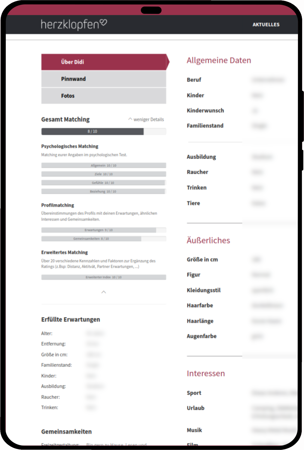 tablet_portrait screenshot of Social Dating Platform