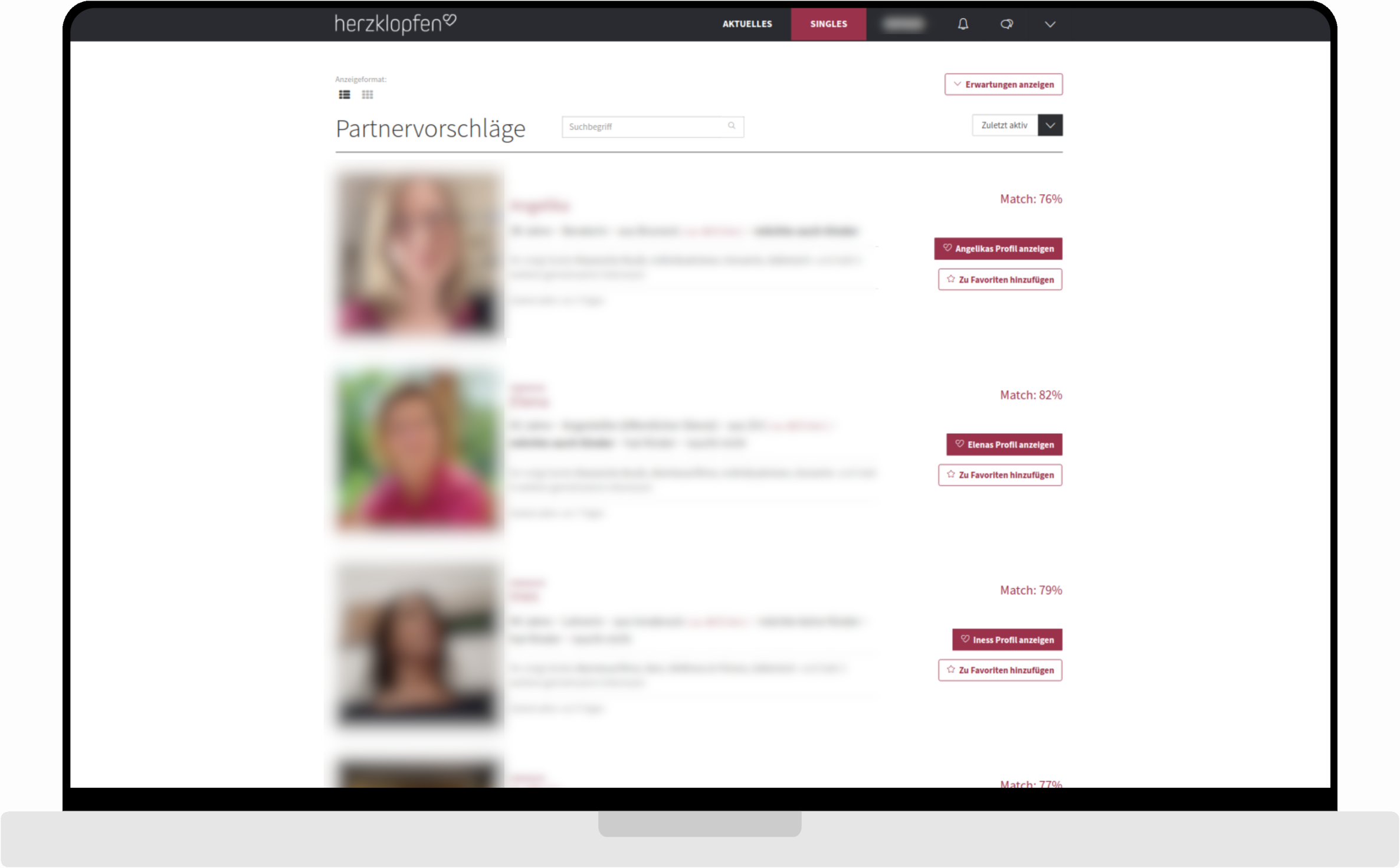 desktop screenshot of Social Dating Platform