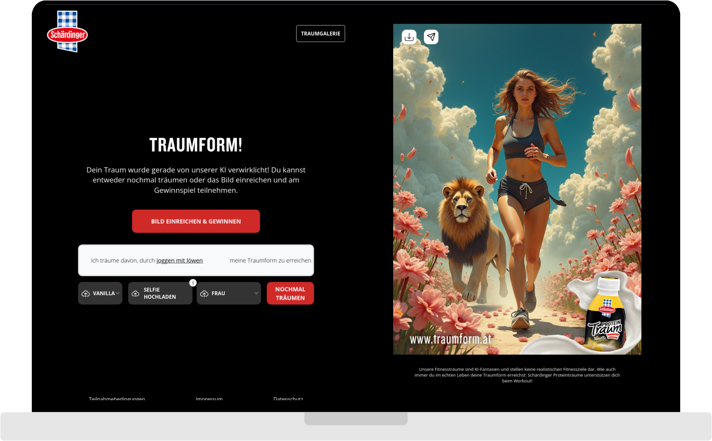 desktop screenshot of Snapshot to Dream Body: A Smart AI Experience